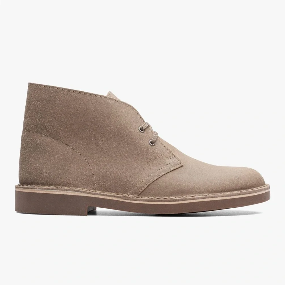 Clarks Men's Bushacre 2 Taupe Suede Chukka Boot